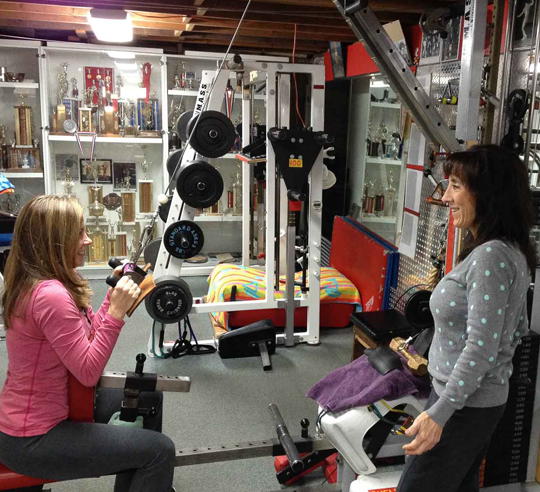 Women's strength training at Boos World with Shelley Zuckerman